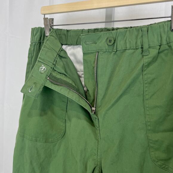 UNIVERSAL STANDARD Breezy Weekend Pants Twill Slim Straight Casual Green S 14 16 - Picture 6 of 12